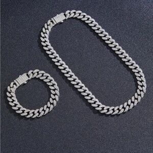 Silver Necklace Dressy Blinged Out for date nights or just a night on the town